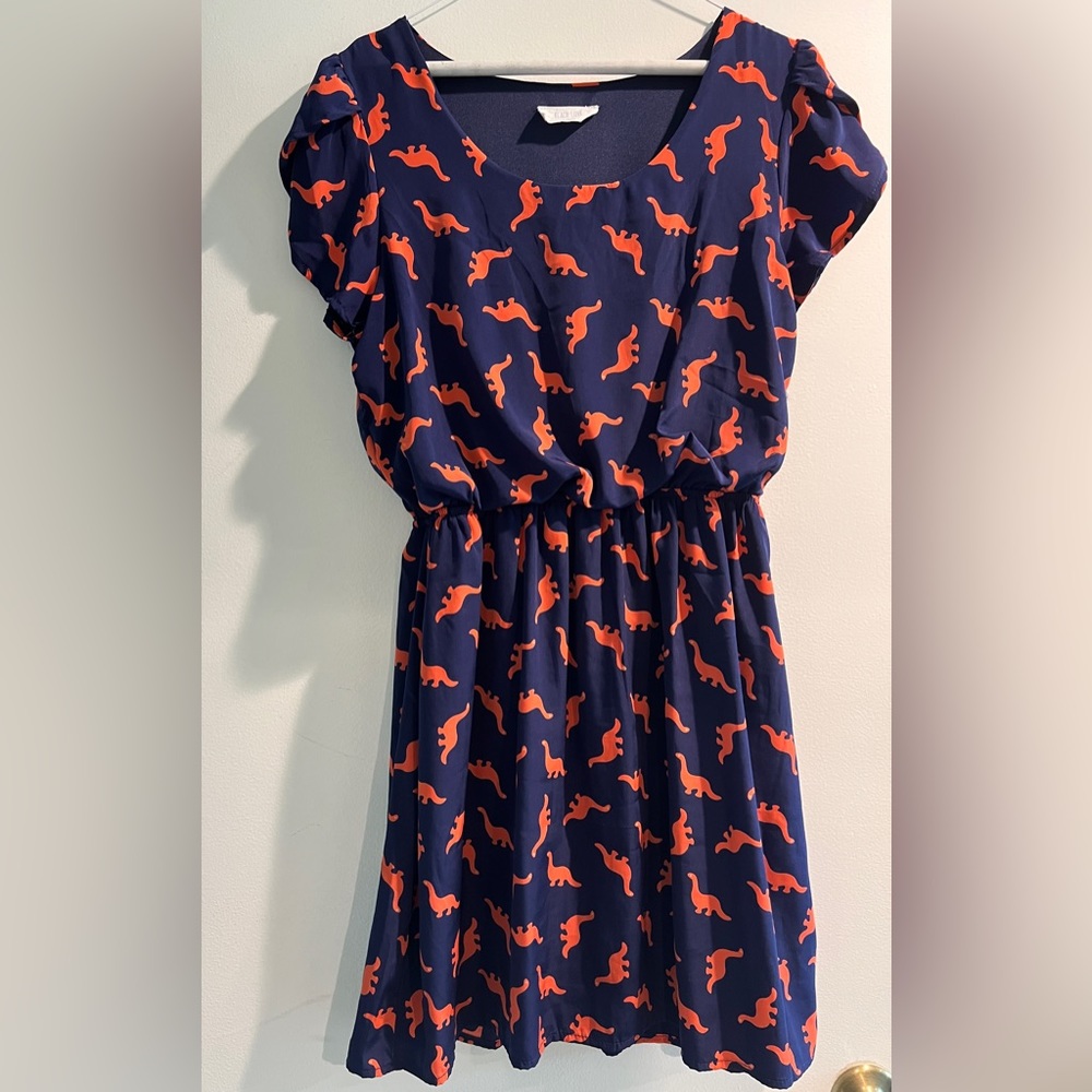 ModCloth Dinosaur Dress by Peach Love, Large